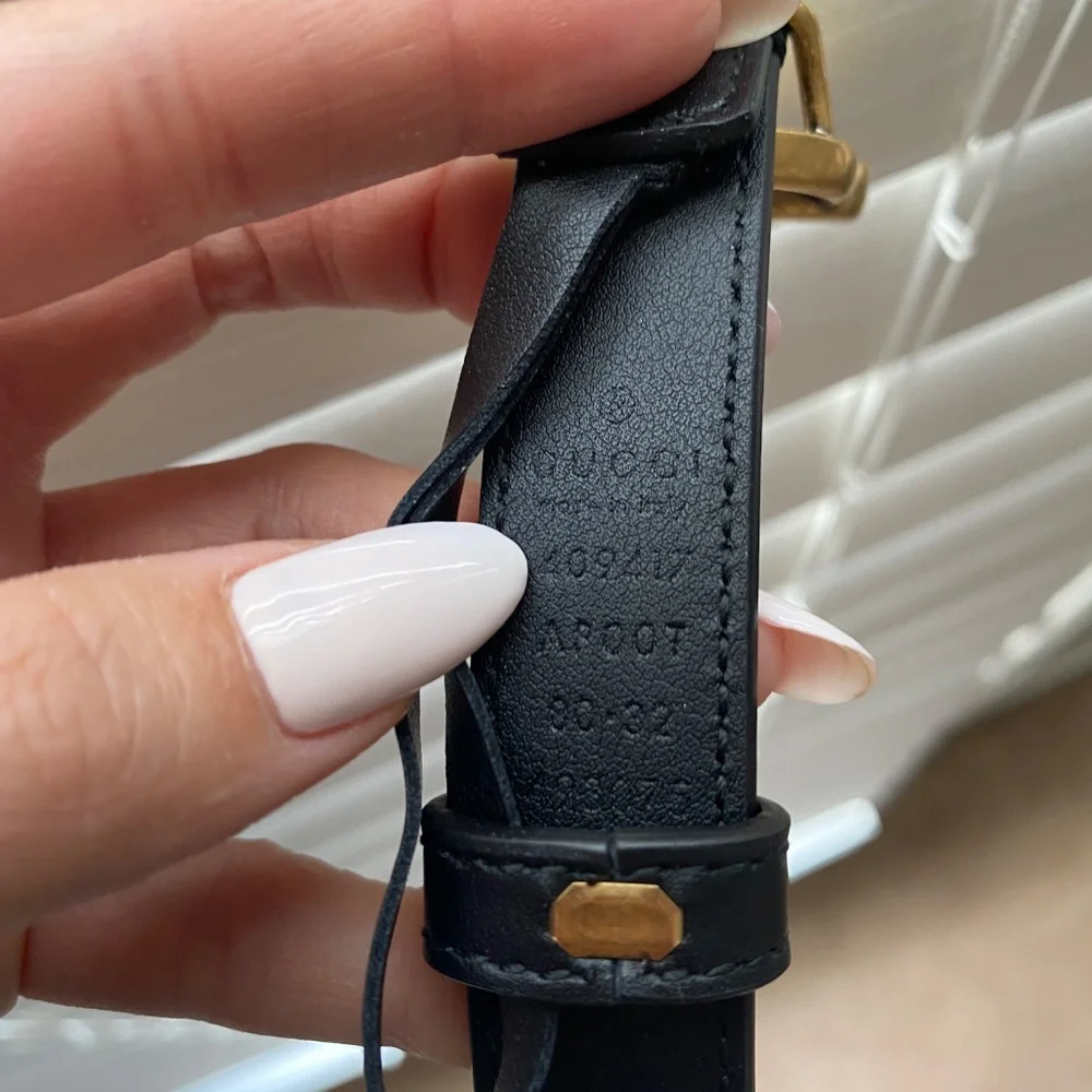Gucci Marmont Thin Belt - Black, New - Picture 5 of 5